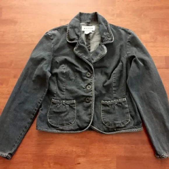 AMI Denim Jean Jacket Size Petite Medium - Picture 2 of 4